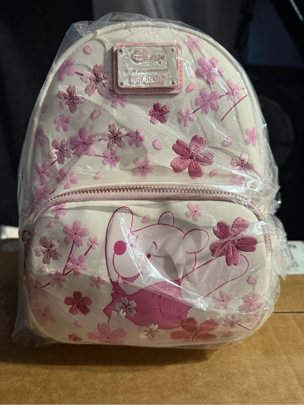 Loungefly Cream & Pink Winnie the Pooh Cherry Blossom Mini Backpack